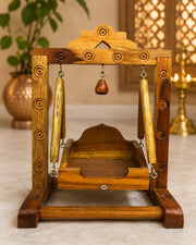 Laddu Gopal wooden jhula alternate view