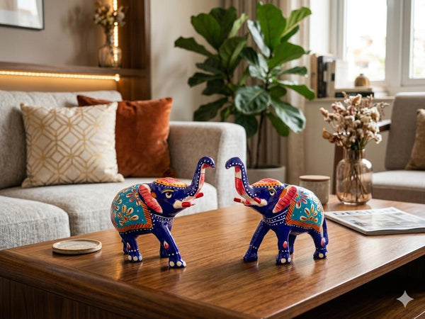 Blue elephant pair lifestyle