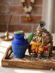 Blue matki with Laddu Gopal