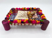 Colorful mini charpai bed lifestyle