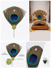 Peacock fan mukut collage