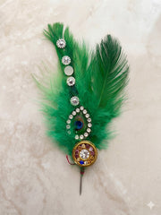 Peacock feather kalangi closeup