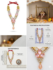 Pink crystal mala details