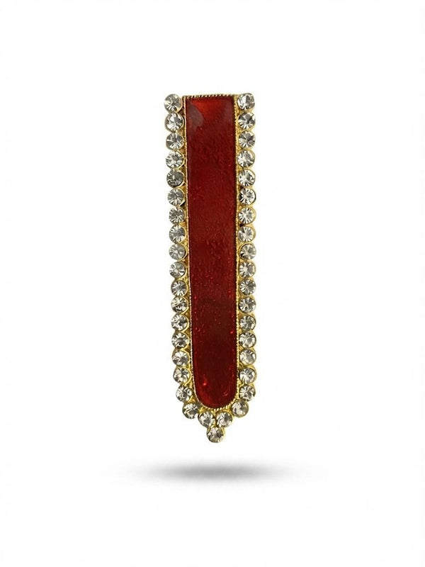 Vertical red tilak