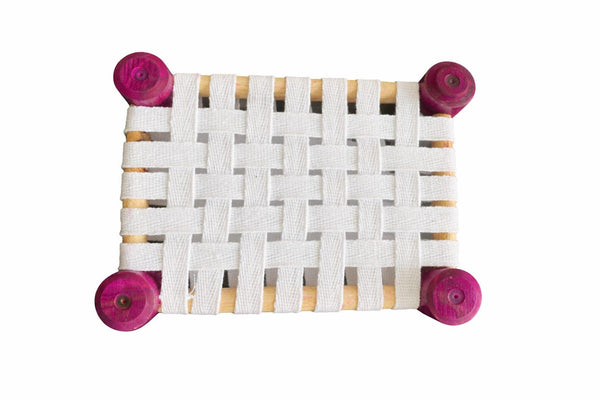 White mini charpai bed